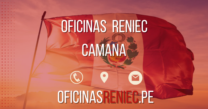 oficinas reniec Camana telefono horario direccion